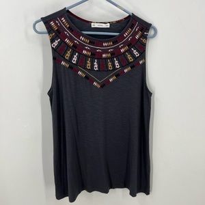 Acos&A embroidered detail tank top M